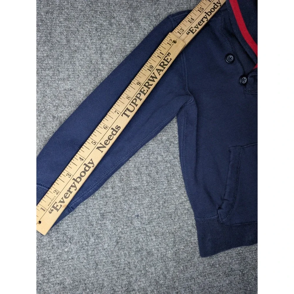 Vintage Polo Ralph Lauren Kids Boys Girls 4/4T Quarter Button Pullover Navy/ Red